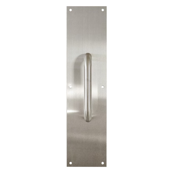 Inox Push Plate 4" x 16" Satin Stainless Steel 32D w/MicroArmor PPN4016-32D-AM